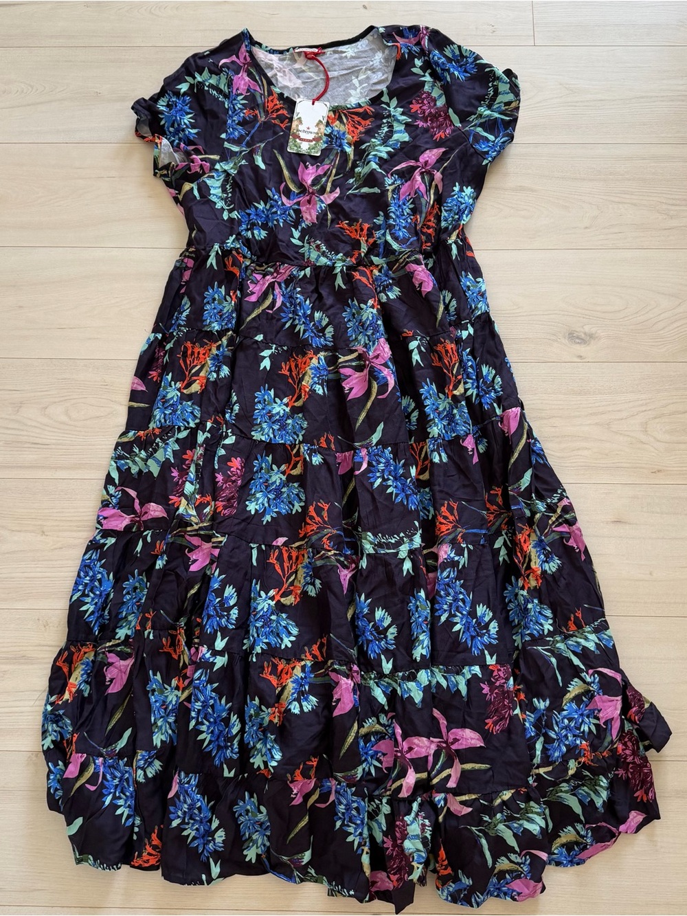 Joe Browns Blue Maxi Floral Dress NWT